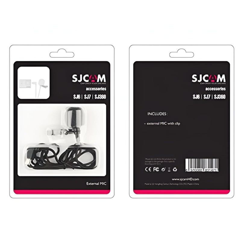 Sjcam External Microphone Compatible Sj6 Legend Sj7 Star and Sj360 - Mini USB