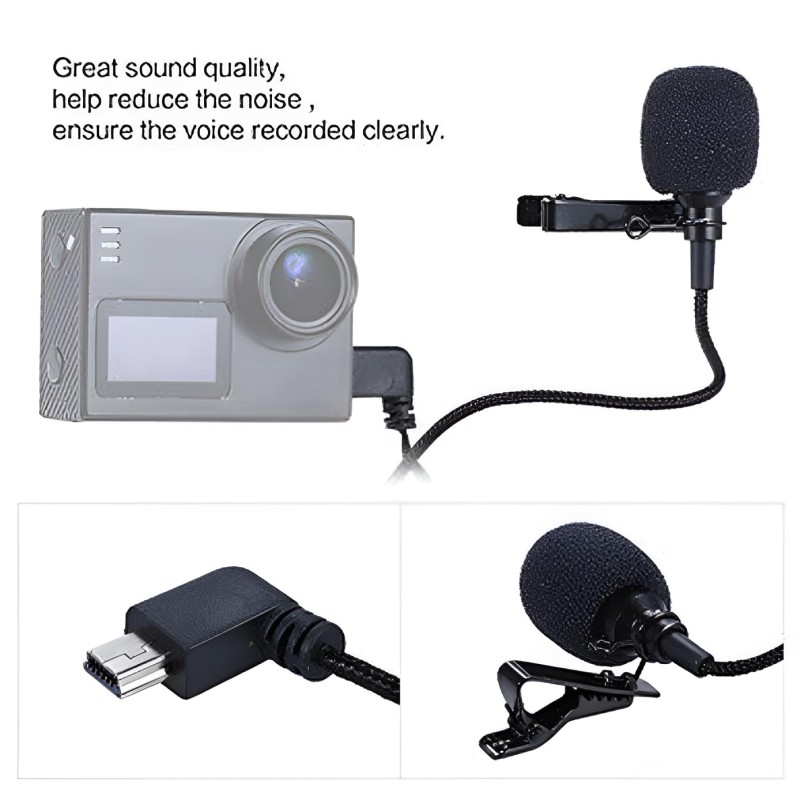 Sjcam External Microphone Compatible Sj6 Legend Sj7 Star and Sj360 - Mini USB