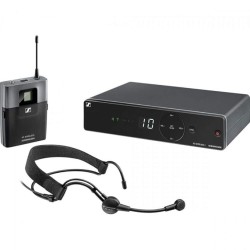 Sennheiser Wireless Headset Mic XSW 1-ME3-A - Easy to use | Singers, Presenters, Wind instruments. Ideal for Speech, classroom, Conference | 120feet Range & upto 10 channels