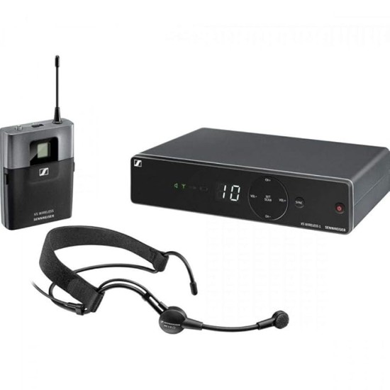 Sennheiser Wireless Headset Mic XSW 1-ME3-A - Easy to use | Singers, Presenters, Wind instruments. Ideal for Speech, classroom, Conference | 120feet Range & upto 10 channels