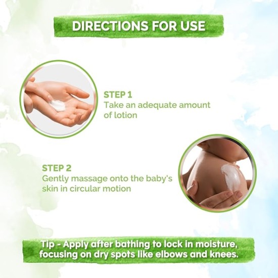 Mamaearth Moisturizing Daily Lotion For Babies - 200ml | Infused with Cocoa Butter, Shea Butter & Jojoba Oil | Helps to Relieve Dryness & Provides Deep Skin Nourishment