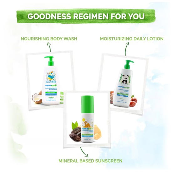 Mamaearth Moisturizing Daily Lotion For Babies - 200ml | Infused with Cocoa Butter, Shea Butter & Jojoba Oil | Helps to Relieve Dryness & Provides Deep Skin Nourishment