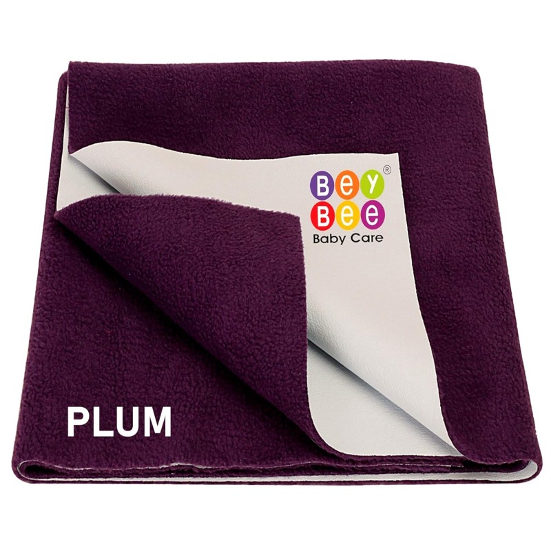 BeyBee Waterproof Quick Dry Sheet for Baby| Bed Pad Anti-Piling Fleece Extra Absorbent Washable Matress Protector| Baby Bed Protector Sheet for Toddler Children, Large Size, 140x100cm, Plum BeyBee Waterproof Quick Dry Sheet for Baby| Bed Pad Anti-Piling Fleece Extra Absorbent Washable Matress Protector| Baby Bed Protector Sheet for Toddler Children, Large Size, 140x100cm, Plum