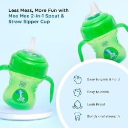 Mee Mee Baby Trainer Sippy Cup | Soft Spout, Leakproof Sipper for Toddlers | Dual Handle for Easy Grip | Non -Toxic, Lightweight & BPA Free, Green (150 Ml)