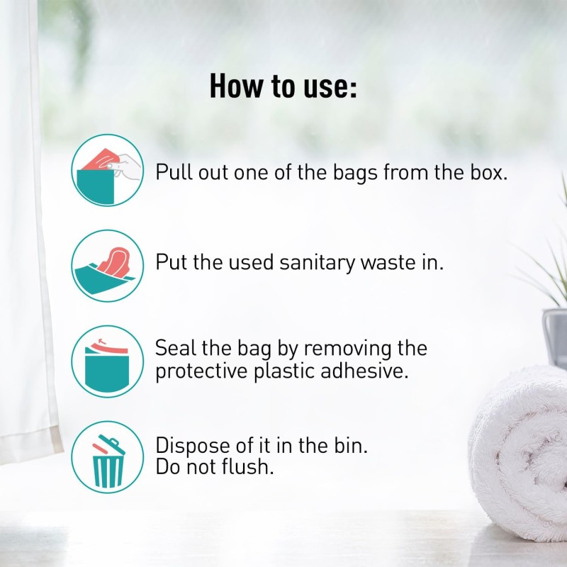 Sirona Personal Disposal Bags � 75 Bags for Discreet Tampons, Sanitary Pads/Napkin, Panty Liners, Tampons & Condoms | Menstrual Care and Hygiene Products Sirona Personal Disposal Bags � 75 Bags for Discreet Tampons, Sanitary Pads/Napkin, Panty Liners, Tampons & Condoms | Menstrual Care and Hygiene Products