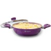 Wonderchef Royal Velvet Non-Stick 24cm Kadhai with Lid and Handles | Glass Lid | Induction Ready | Soft-Touch Handles |Non � Toxic I Virgin Aluminium| 3 mm Thick | 2 Year Warranty | Purple Wonderchef Royal Velvet Non-Stick 24cm Kadhai with Lid and Handles | Glass Lid | Induction Ready | Soft-Touch Handles |Non � Toxic I Virgin Aluminium| 3 mm Thick | 2 Year Warranty | Purple