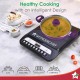 Wonderchef Royal Velvet Non-Stick 24cm Kadhai with Lid and Handles | Glass Lid | Induction Ready | Soft-Touch Handles |Non – Toxic I Virgin Aluminium| 3 mm Thick | 2 Year Warranty | Purple