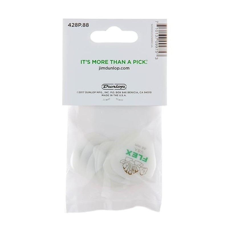 Dunlop Guitar Pick Tortex Flex Standard .88mm (12 PK) 428P088 Dunlop Guitar Pick Tortex Flex Standard .88mm (12 PK) 428P088