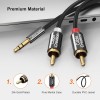CableCreation RCA Cable, 3.5 mm to RCA Stereo Audio Y Splitter, 2RCA Male to Male Cable for TV, Smartphones, MP3, Tablets, Speakers, Home Theater (1.6 ft, Gold Plated Black) CableCreation RCA Cable, 3.5 mm to RCA Stereo Audio Y Splitter, 2RCA Male to Male Cable for TV, Smartphones, MP3, Tablets, Speakers, Home Theater (1.6 ft, Gold Plated Black)