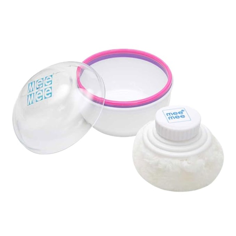 Mee Mee Soft-Feel Blue Powder Puff with with Box Holder Container for New Born and Kids | Gentle Touch for Your Little One's Skin | BPA-Free (Single Pack) Mee Mee Soft-Feel Blue Powder Puff with with Box Holder Container for New Born and Kids | Gentle Touch for Your Little One's Skin | BPA-Free (Single Pack)