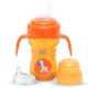 Mee Mee Baby Trainer Sippy Cup | Soft Spout, Leakproof Sipper for Toddlers | Dual Handle for Easy Grip | Non -Toxic, Lightweight & BPA Free, Orange (210 Ml)