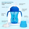 Mee Mee 2 in 1 Spout and Straw Sipper Cup for Meal | BPA-Free, Anti Spill and Unbreakable | Easy to Hold Detachable Handle | Anti Leak Lock Bottle with Cap for Kids | 210ml (Blue)