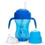 Mee Mee 2 in 1 Spout and Straw Sipper Cup for Meal | BPA-Free, Anti Spill and Unbreakable | Easy to Hold Detachable Handle | Anti Leak Lock Bottle with Cap for Kids | 210ml (Blue)