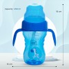 Mee Mee 2 in 1 Spout and Straw Sipper Cup for Meal | BPA-Free, Anti Spill and Unbreakable | Easy to Hold Detachable Handle | Anti Leak Lock Bottle with Cap for Kids | 210ml (Blue)