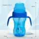 Mee Mee 2 in 1 Spout and Straw Sipper Cup for Meal | BPA-Free, Anti Spill and Unbreakable | Easy to Hold Detachable Handle | Anti Leak Lock Bottle with Cap for Kids | 210ml (Blue)