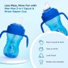 Mee Mee 2 in 1 Spout and Straw Sipper Cup for Meal | BPA-Free, Anti Spill and Unbreakable | Easy to Hold Detachable Handle | Anti Leak Lock Bottle with Cap for Kids | 210ml (Blue)