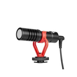 BOYA by-MM1 Universal Cardiod Shotgun Microphone Mini Mic for iOS iPhone 8 8 Plus 7 7 Plus 6 6s Mac iPad Tablet Canon Nikon DSLR Camera Camcorder