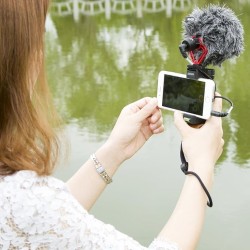 BOYA by-MM1 Universal Cardiod Shotgun Microphone Mini Mic for iOS iPhone 8 8 Plus 7 7 Plus 6 6s Mac iPad Tablet Canon Nikon DSLR Camera Camcorder