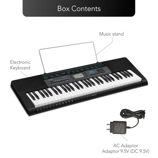 Casio CTK-2550 61-Key Portable Keyboard with Piano tones, Black