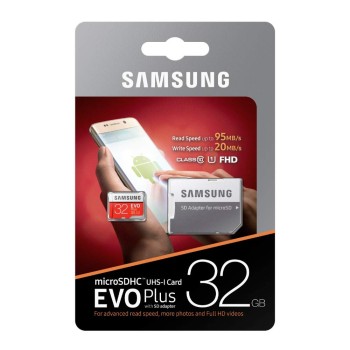 Samsung 32GB EVO Plus Class 10 Micro SDHC with Adapter (MB-MC32GA/AM) Samsung 32GB EVO Plus Class 10 Micro SDHC with Adapter (MB-MC32GA/AM)