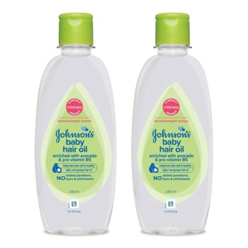 Johnson's Baby Hair Oil 200ml (Pack of 2)