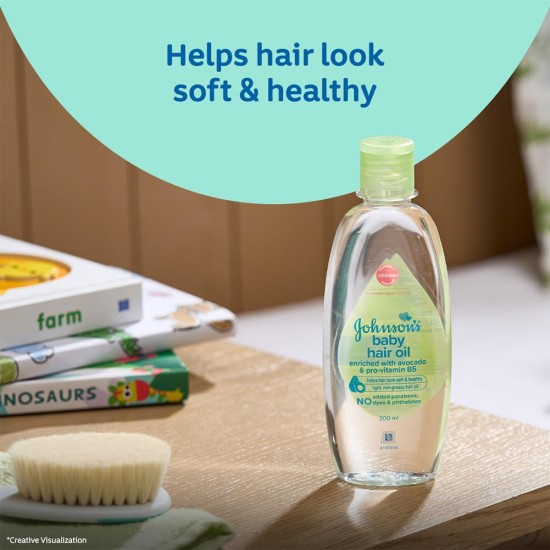 Johnson's Baby Hair Oil 200ml (Pack of 2)