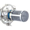 Powerpak Bm 800 Blue Professional Condenser Microphone With Metal Shock Mount (Requires Phantom Power Or Sound Card) - Usb Powerpak Bm 800 Blue Professional Condenser Microphone With Metal Shock Mount (Requires Phantom Power Or Sound Card) - Usb