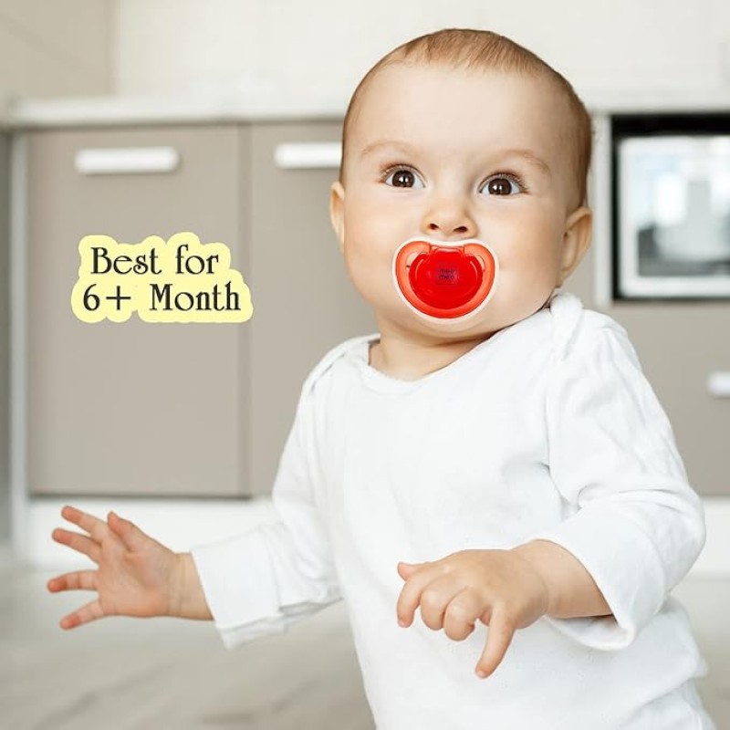 Mee Mee Baby Pacifier Ultra Light Soft Silicone Nipple| BPA Free | Oral stimulatory | Teether | Pack of 2 | 0-6 months + Kids (Blue/Red) Mee Mee Baby Pacifier Ultra Light Soft Silicone Nipple| BPA Free | Oral stimulatory | Teether | Pack of 2 | 0-6 months + Kids (Blue/Red)