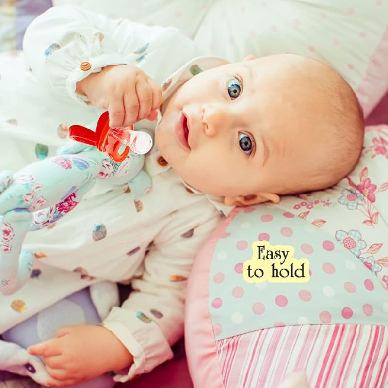 Mee Mee Baby Pacifier Ultra Light Soft Silicone Nipple| BPA Free | Oral stimulatory | Teether | Pack of 2 | 0-6 months + Kids (Blue/Red) Mee Mee Baby Pacifier Ultra Light Soft Silicone Nipple| BPA Free | Oral stimulatory | Teether | Pack of 2 | 0-6 months + Kids (Blue/Red)