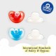 Mee Mee Baby Pacifier Ultra Light Soft Silicone Nipple| BPA Free | Oral stimulatory | Teether | Pack of 2 | 0-6 months + Kids (Blue/Red)