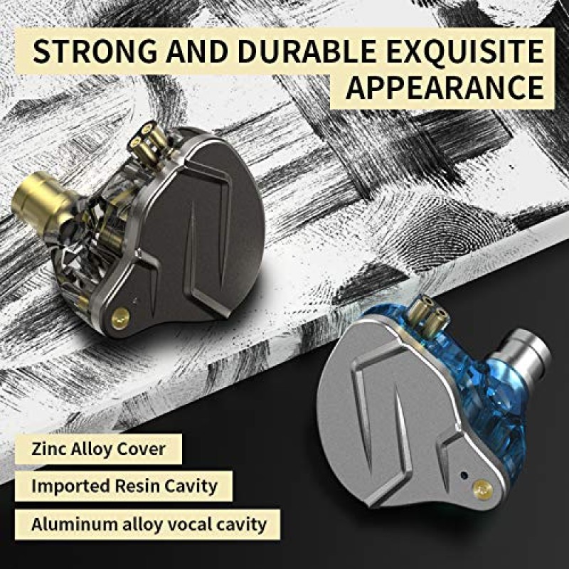 KZ ZSN Pro Dynamic Hybrid Dual Driver in Ear Earphones Detachable Tangle-Free Cable Musicians in-Ear Earbuds Headphones (Gray Without Mic) KZ ZSN Pro Dynamic Hybrid Dual Driver in Ear Earphones Detachable Tangle-Free Cable Musicians in-Ear Earbuds Headphones (Gray Without Mic)