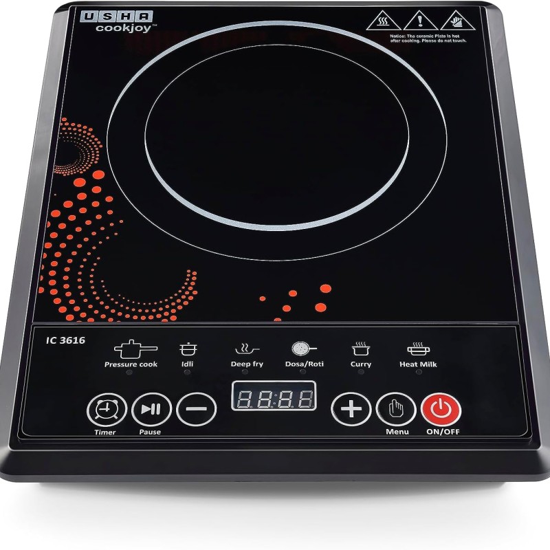 Usha Cook Joy (3616) 1600-Watt Induction Cooktop (Black)