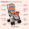 LuvLap Sunshine Baby Stroller/Pram for 0 to 3 Years, New Born/Toddler/Kid, 5 Point Safety Harness, Adjustable backrest, 360� Swivel Wheel, Large Storage Basket, Reversible Handlebar (Stripes) LuvLap Sunshine Baby Stroller/Pram for 0 to 3 Years, New Born/Toddler/Kid, 5 Point Safety Harness, Adjustable backrest, 360� Swivel Wheel, Large Storage Basket, Reversible Handlebar (Stripes)