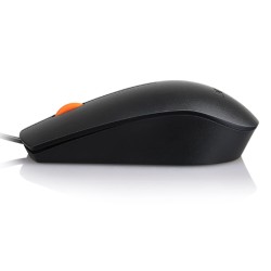 Lenovo 300 Wired Plug & Play USB Mouse, High Resolution 1600 DPI Optical Sensor, 3-Button Design with clickable Scroll Wheel, Ambidextrous, Ergonomic Mouse for Comfortable All-Day Grip (GX30M39704)