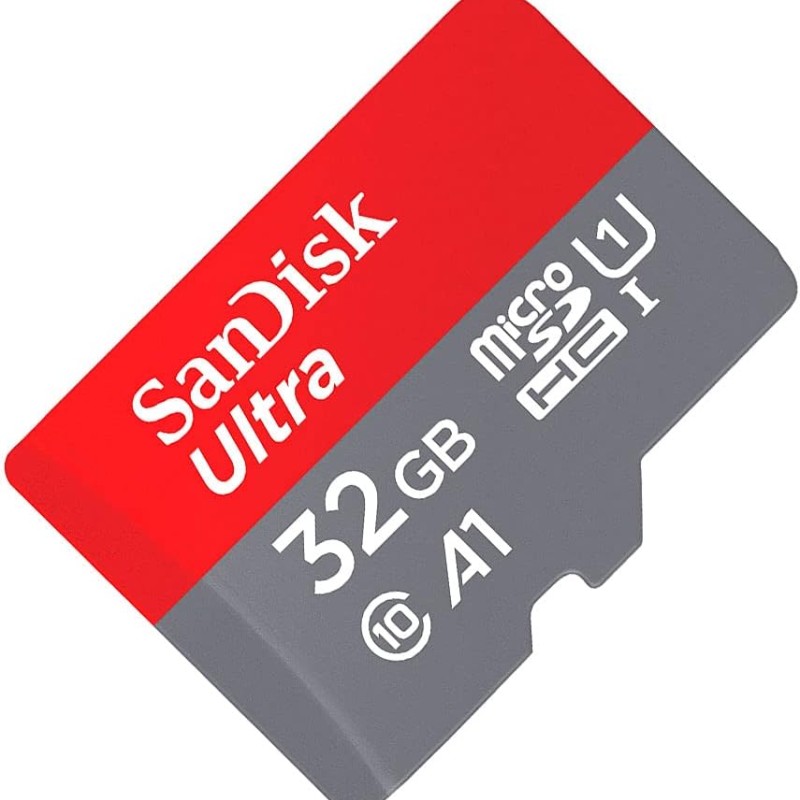 SanDisk 32GB Ultra microSDHC UHS-I Memory Card with Adapter - 98MB/s, C10, U1, Full HD, A1, Micro SD Card - SDSQUAR-032G-GN6MA SanDisk 32GB Ultra microSDHC UHS-I Memory Card with Adapter - 98MB/s, C10, U1, Full HD, A1, Micro SD Card - SDSQUAR-032G-GN6MA