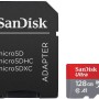 SanDisk 128GB Ultra MicroSDXC UHS-I Memory Card with Adapter - 100MB/s, C10, U1, Full HD, A1, Micro SD Card - SDSQUAR-128G-GN6MA