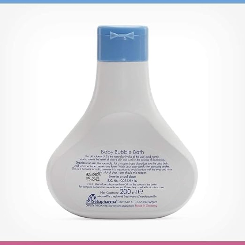 Baby Sebamed Bubble Bath|pH 5.5|With Chamomile|No Tears |200 ml