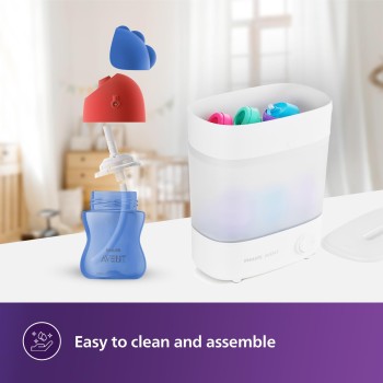 Philips Avent Sipper Bottle for Kids | No.1 Brand Recommended by Moms Worldwide | Leak Proof Design | Easy Grip with Silicone Handle | 9m+ | 200ml | Packof1 |(Blue/Purple)|SCF796/00