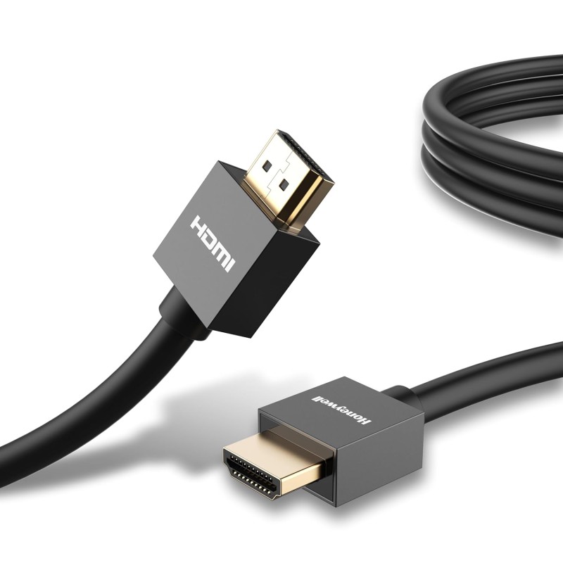 (Refurbished) Honeywell HDMI Cable v2.0 with Ethernet, 3D/4K@60Hz Ultra HD Resolution, 2 Mtr, 18 GBPS Transmission Speed, High-Speed, Compatible with all HDMI Devices Laptop Desktop TV Set-top Box Gaming Console
