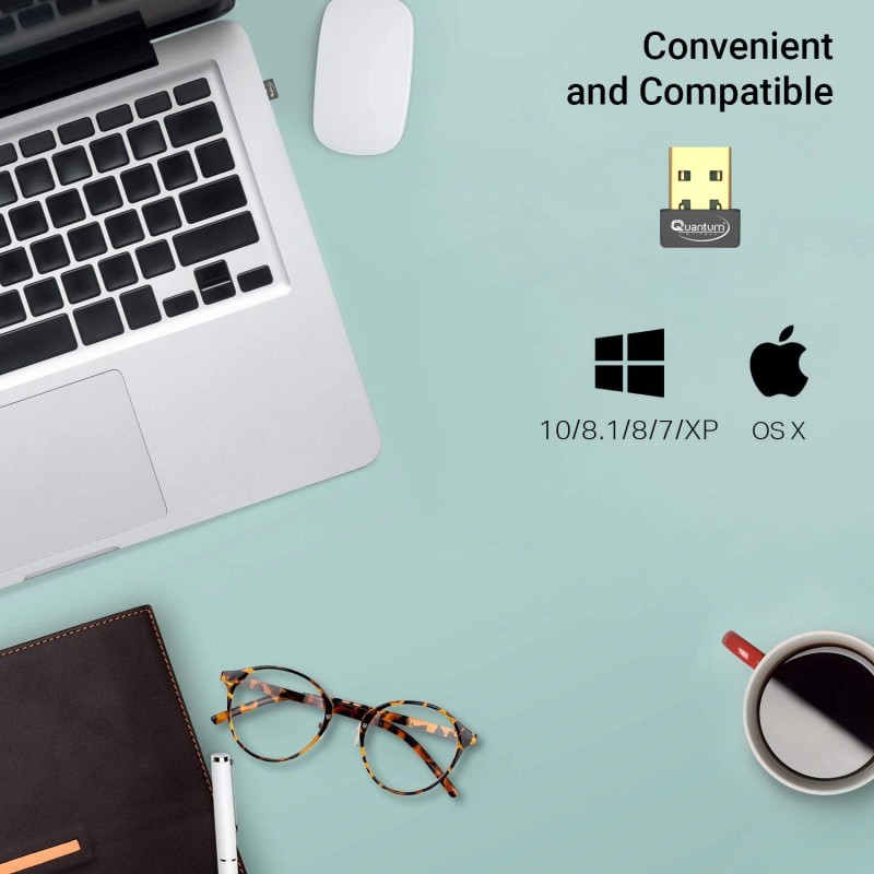 Quantum USB WiFi Adapter for PC, N150 Wireless Network Adapter for Desktop - Nano Size WiFi Dongle Compatible with Windows 10/7/8/8.1/XP/ Mac OS QHM-600 (Gold) Quantum USB WiFi Adapter for PC, N150 Wireless Network Adapter for Desktop - Nano Size WiFi Dongle Compatible with Windows 10/7/8/8.1/XP/ Mac OS QHM-600 (Gold)
