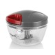 Pigeon Plastic Mini Handy and Compact Chopper with 3 Blades (12683, 400 ml, Grey)