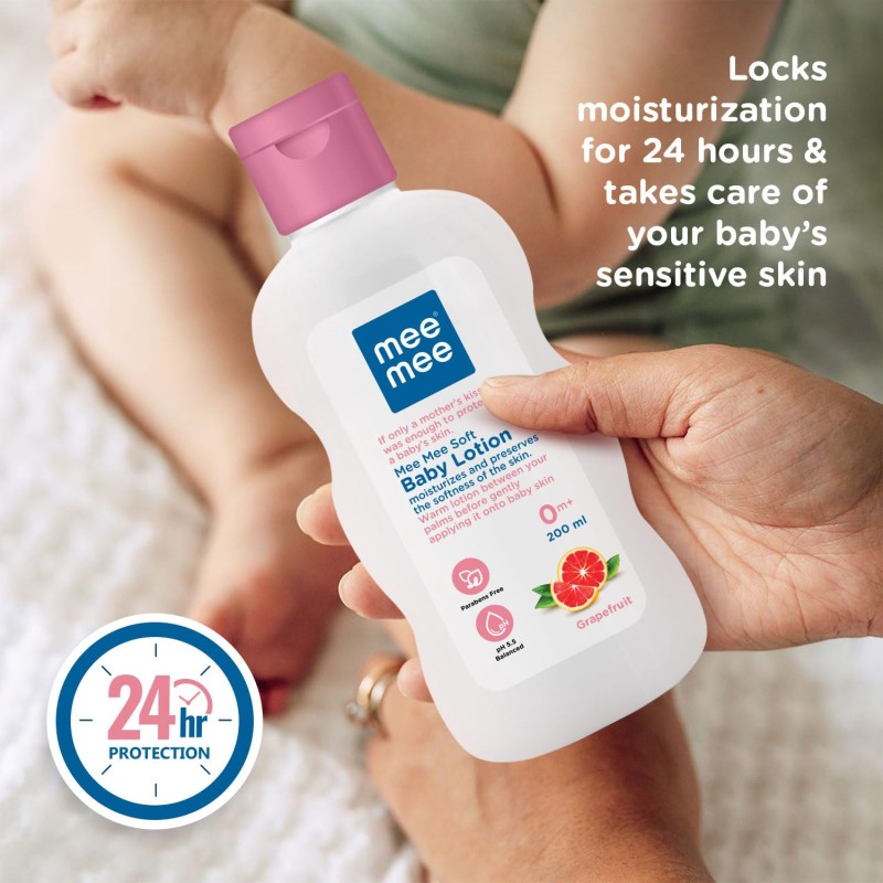 Mee Mee Chamomile and Fruit Extracts Baby Lotion (200ml) | Nourishing Care for Gentle Baby Skin | Enriched With Chamomile And Fruit Extracts | pH balanced | Ideal For All Skin Types Mee Mee Chamomile and Fruit Extracts Baby Lotion (200ml) | Nourishing Care for Gentle Baby Skin | Enriched With Chamomile And Fruit Extracts | pH balanced | Ideal For All Skin Types