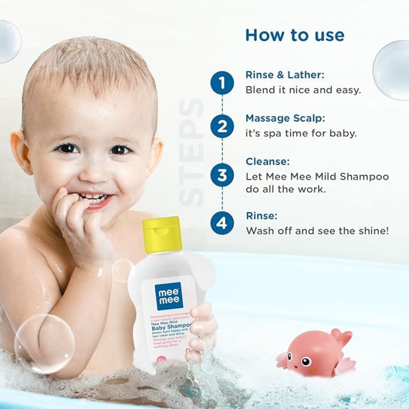 Mee Mee Gentle Baby Shampoo 400ml | For Daily Moisturizing Enriched with Olive Extracts | Tear-Free Formula Nourishes, Soothes, & Protects Sensitive Skin | Hypoallergenic, Sulfate and Paraben-Free | Skin Friendly PH Mee Mee Gentle Baby Shampoo 400ml | For Daily Moisturizing Enriched with Olive Extracts | Tear-Free Formula Nourishes, Soothes, & Protects Sensitive Skin | Hypoallergenic, Sulfate and Paraben-Free | Skin Friendly PH