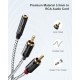 CableCreation 3.5mm to RCA Cable, 20CM 3.5mm Female to 2RCA Male Stereo Audio Cable Gold Plated for TV,Smartphones, MP3, Tablets, Speakers,Home Theater,0.75FT