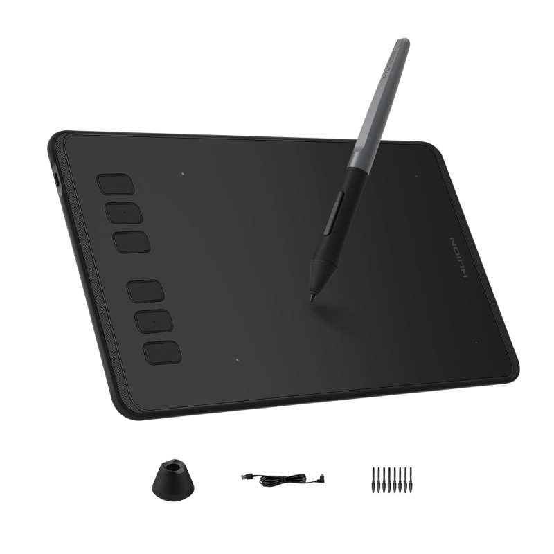 Huion Inspiroy H640P Graphics Drawing Tablet with Battery-Free Stylus and 8192 Pressure Sensitivity (Android 6.0 & Above Supported with 6.3.*3.9 Active Area) Black Huion Inspiroy H640P Graphics Drawing Tablet with Battery-Free Stylus and 8192 Pressure Sensitivity (Android 6.0 & Above Supported with 6.3.*3.9 Active Area) Black