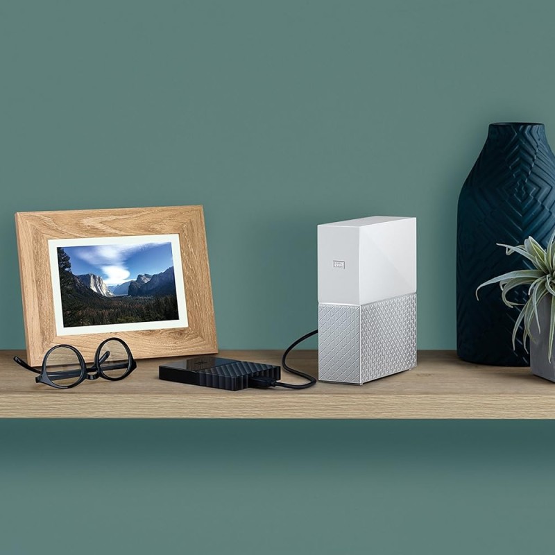 WD My Cloud Home WDBVXC0080HWT-BESN 8TB Network Attached Storage (White) Personal Cloud