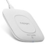 (Refurbished) Spigen F301W, 10W Fast Wireless Charger Compatible For All Qi-Enabled Smartphones, Cellular Phones And More - White