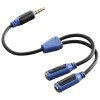Hama "Super Soft Audio Adapter, with Highly Flexible Material, 3.5 mm Jack Plug, Gaming Audio Adapter for Playstations- Sony PS4 / PS5, Xbox Series X/S (Blue) Hama "Super Soft Audio Adapter, with Highly Flexible Material, 3.5 mm Jack Plug, Gaming Audio Adapter for Playstations- Sony PS4 / PS5, Xbox Series X/S (Blue)
