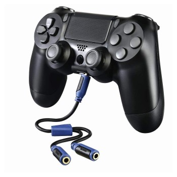 Hama "Super Soft Audio Adapter, with Highly Flexible Material, 3.5 mm Jack Plug, Gaming Audio Adapter for Playstations- Sony PS4 / PS5, Xbox Series X/S (Blue) Hama "Super Soft Audio Adapter, with Highly Flexible Material, 3.5 mm Jack Plug, Gaming Audio Adapter for Playstations- Sony PS4 / PS5, Xbox Series X/S (Blue)