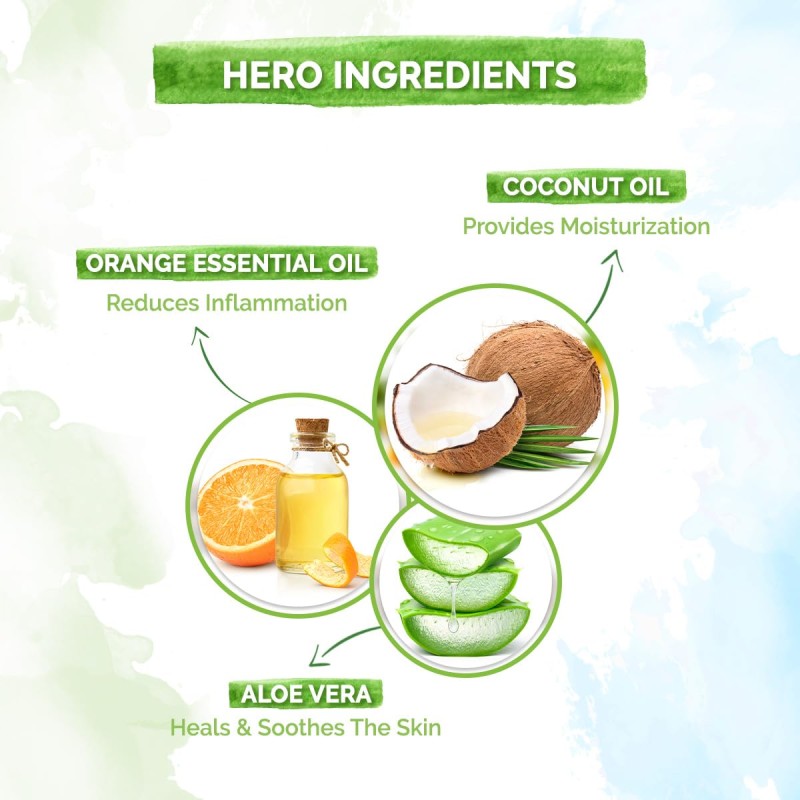 Mamaearth Deeply Nourishing Body Wash For Babies - 400ml | Infused with Coconut Oil, Orange Essential Oil & Aloe Vera Extract | Deeply Nourishing, Tear-Free Cleanser Mamaearth Deeply Nourishing Body Wash For Babies - 400ml | Infused with Coconut Oil, Orange Essential Oil & Aloe Vera Extract | Deeply Nourishing, Tear-Free Cleanser